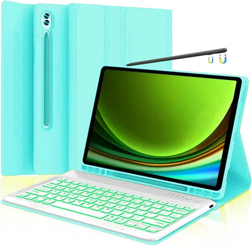 Vista 33 de Funda para teclado para Samsung Galaxy Tab S6 Lite de 10.4 pulgadas 2024 2022/2020 SM-P610/P613/P615/P619, funda para teclado Bluetooth inalámbrico