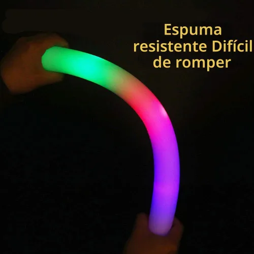 Vista 6 de Varillas Luminosas a Granel - 100 Piezas Varillas de Espuma LED que Brillan en la Oscuridad Suministros de Fiesta con 3 Modos de Efecto