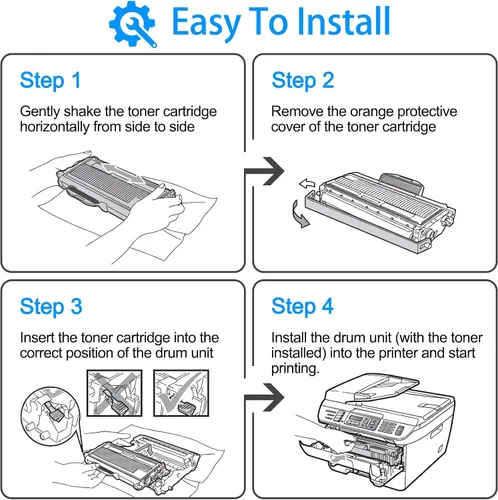 Vista 7 de NineLeaf Cartucho de tóner compatible y unidad de tambor para TN560 TN460 TN570 y DR500 DR510 DR400 para DCP-8020 D/8025D HL-1650/1850/5040/5050