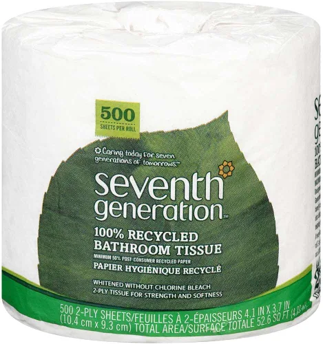Vista 14 de Seventh Generation Papel higiénico, 100494_4pk, 1, 4 240 Sheets Per Roll, Extra Soft & Strong for Home & RV, Whitened without Chlorine Bleach, No