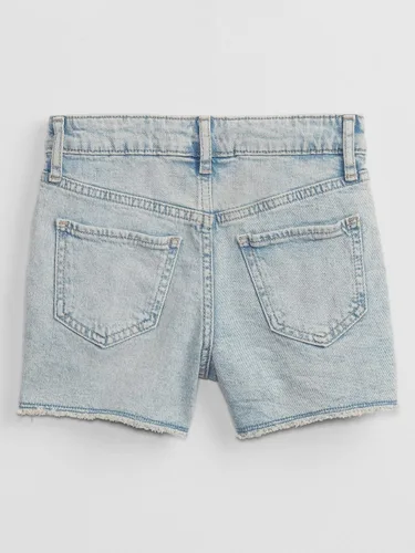 Vista 3 de GAP Pantalón corto de mezclilla de talle alto para niña