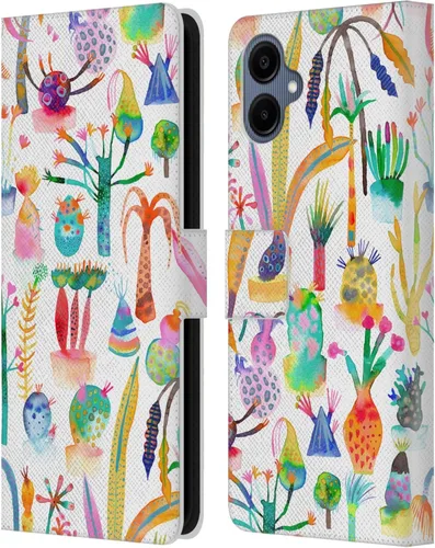 Vista 157 de Head Case Designs Officially Licensed Ninola Brushstrokes Black Summer Patterns Leather Wallet Case Compatible with Samsung Galaxy A07 4G