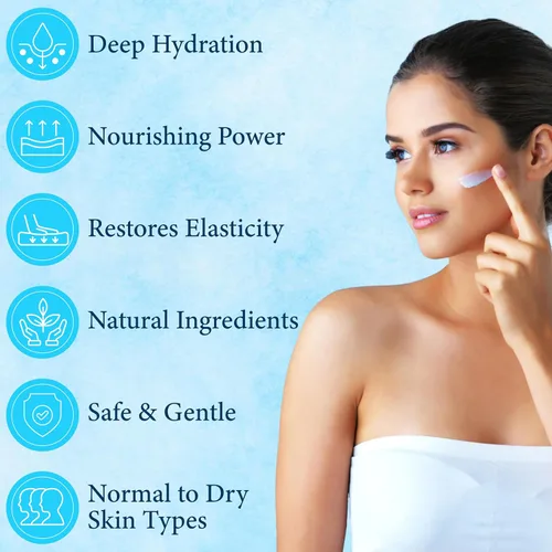 Vista 2 de Florencia Hidratante marino Youthful Radiance; Crema facial y cuello ultra hidratante con ácido hialurónico, reafirmante, restauradora, reductora