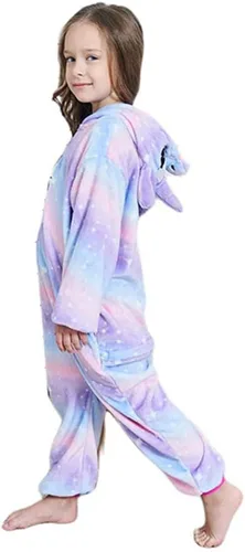 Vista 26 de Pijama de unicornio unisex para niños, enteritos para disfraz, Halloween