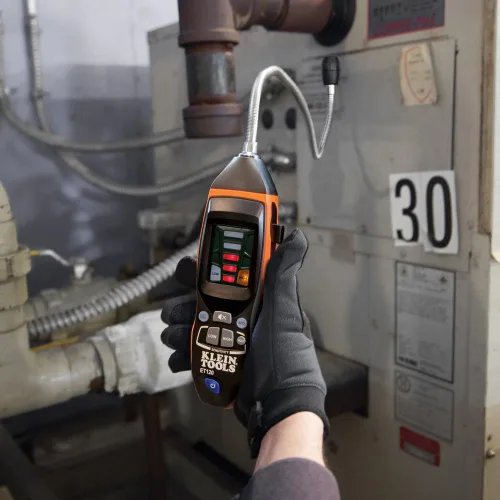 Vista 10 de Klein Tools 80142 Kit de detector de fugas de gas, detector de gas combustible, manómetro digital y comprobador de presión HVAC, doble puerto, 2