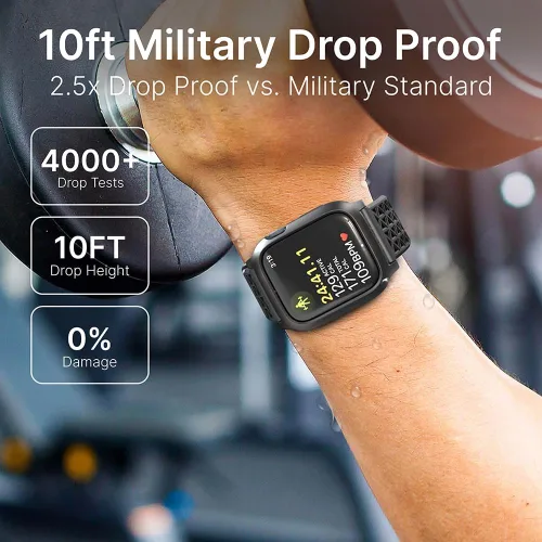 Vista 3 de Catalyst Active Defense - Funda para Apple Watch Series 9/8/7 de 1.614 pulgadas, a prueba de caídas de 10 pies, resistente a golpes y arañazos