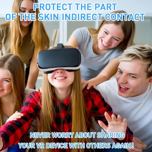 Vista 4 de VR Face Cover Disposable Hygiene VR Face Eyes Mask Pads Facial Interface for Meta Quest 3 Quest 2 - Prevent Dirt and Sweat (Set 50)