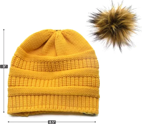 Vista 4 de Beautifully Warm Womens Winter Hat Slouchy Beanie Satin Lined Hat for Women