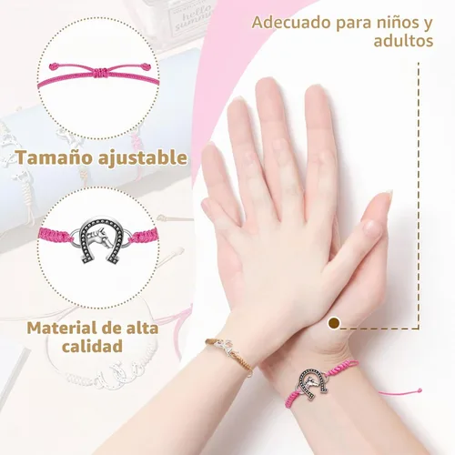 Vista 3 de Sureio - 48 unidades de pulseras trenzadas ajustables a granel, estilos de gimnasia para suministros de Navidad