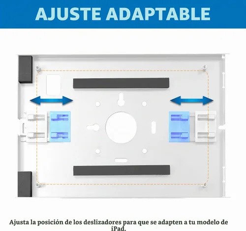 Vista 5 de Mount-It! Quiosco antirrobo para tableta, gabinete de tableta de encimera con bloqueo con base independiente, carcasa universal para iPads Gen 7, 8