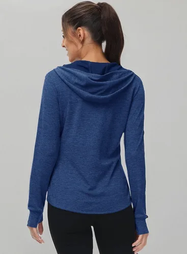 Vista 73 de TBMPOY Chaquetas con capucha y protección solar UPF 50+ para mujer, ligeras, de manga larga, para senderismo, exteriores, con cremallera completa