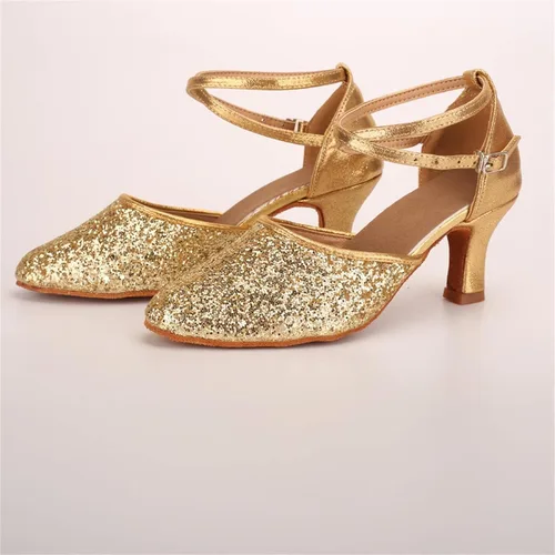 Vista 3 de JHKUNO Tacones puntiagudos cerrados para mujer, plataforma de gamuza, tacón grueso, sandalias de tacón grueso a la moda con correa de tobillo