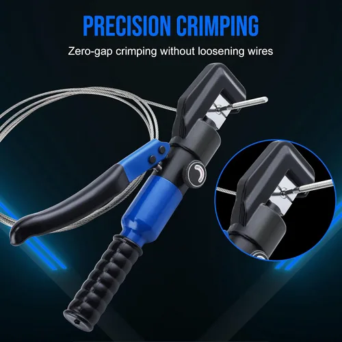 Vista 4 de Lichamp - Herramienta hexagonal para cable de acero inoxidable para cuerda de 1/8" y 3/16" Hydraulic swaging crimping tool, hand operated steel