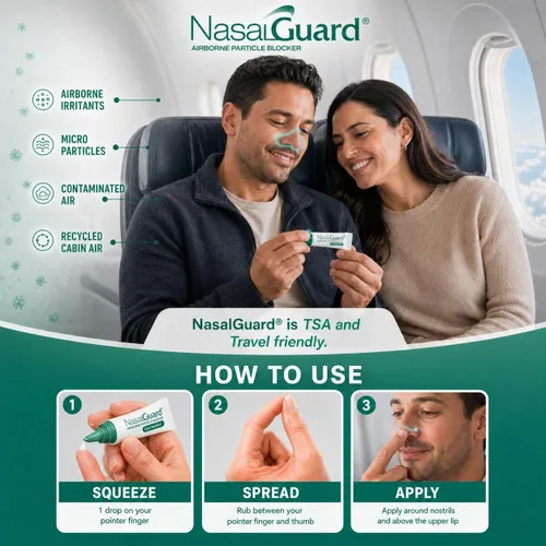 Vista 4 de Gel nasal para alivio de alergias y bloqueador de alérgenos, sin medicamentos, para personas alérgicas al polen, para viajes en avión
