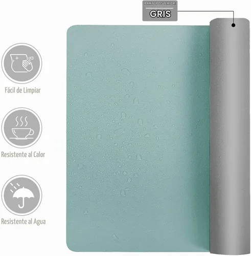 Vista 2 de Tapete de escritorio grande protector – Alfombrilla multifuncional de doble cara para escritorio de oficina, alfombrilla de ratón suave de Azul lago