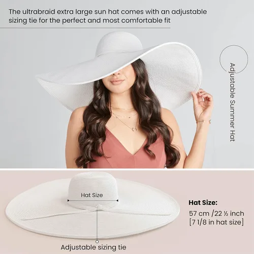 Vista 44 de San Diego Hat Company Ultrabraid Sombrero con ala extra grande, para mujer.