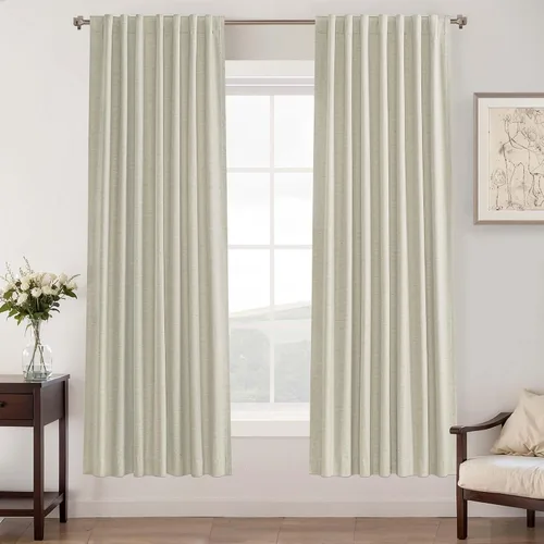Vista 64 de UHITECH Cortinas opacas de 35 pulgadas de largo para sala de estar, 2 paneles, cortina opaca corta para cocina para ventanas pequeñas, cortinas