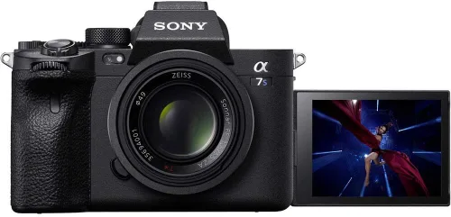 Vista 4 de Sony Cámara digital sin espejo Alpha a7S III (solo cuerpo) (ILCE7SM3/B) + lente Sony FE de 0.630-1.378 in + tarjeta de memoria de 64 GB + batería