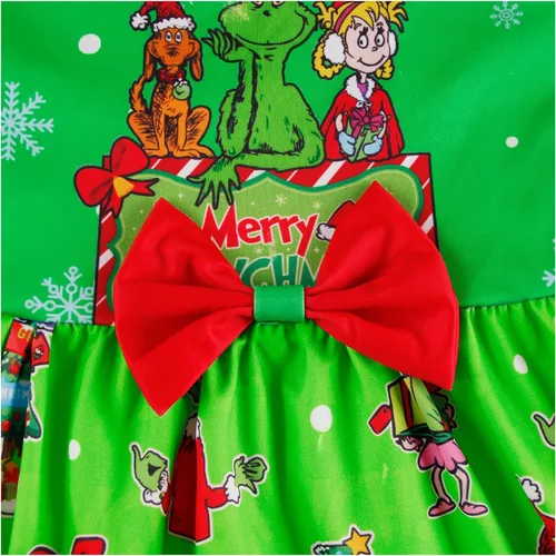Vista 3 de Girls' Sequin Christmas Dress - Long Sleeve Tutu Dress for Little and Big Girls - Adorable Xmas Outfit 3-10 YO