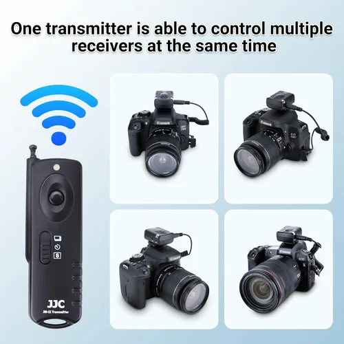 Vista 6 de JJC Control remoto inalámbrico de radio para Nikon Z6III Z6II Z7II Z5 Z6 P1100 P1000 Z7 D750 D780 D7500 D7200 D5300 D5600 D5500 D3300 D3200 D6 38 D6