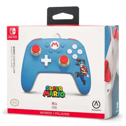 Vista 9 de PowerA Nintendo Switch Wired Controller - Brick Breaker Mario, Mario Switch Controller, Detachable 10ft USB Cable, Plug & Play, Officially Licensed