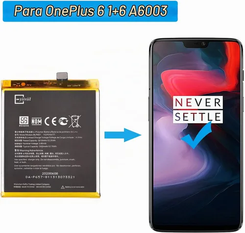 Vista 5 de Nueva batería de repuesto BLP657 compatible con OnePlus 6 1+6 A6003 con herramienta