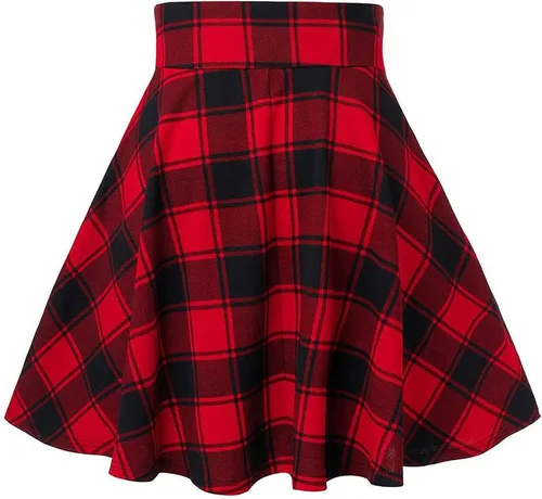 Vista 4 de SFBBCLOZ 2 Piece School Girl Outfit Costume For Women Rave Outfit One-Shoulder Vest Top Plaid Skirts For Women
