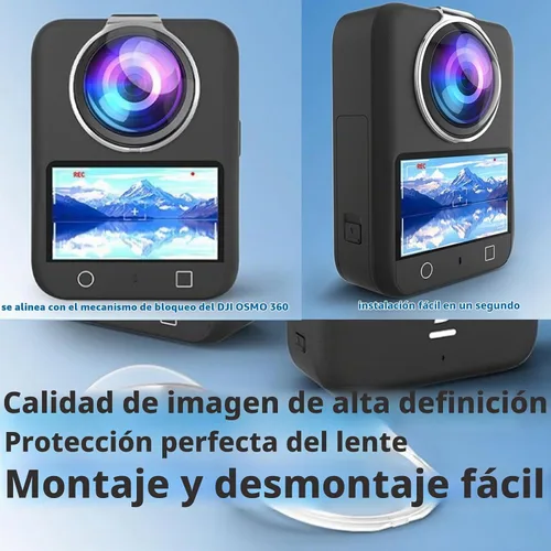 Vista 6 de Protector de lente para DJI Osmo 360 II/360, funda protectora para DJI Osmo 360 II
