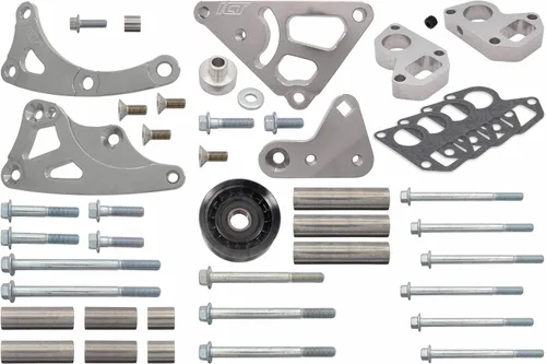 Vista 3 de LS Truck - Soporte de reubicación Turbo LSX para alternador y tensor de correa (utiliza LS1 WP)