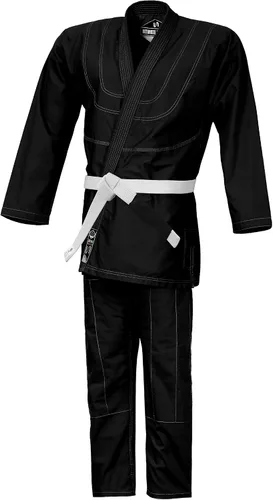 Vista 3 de Edición de verano Uniforme de kimono BJJ ultraligero Peso ligero 100% algodón (cinturón blanco incluido)