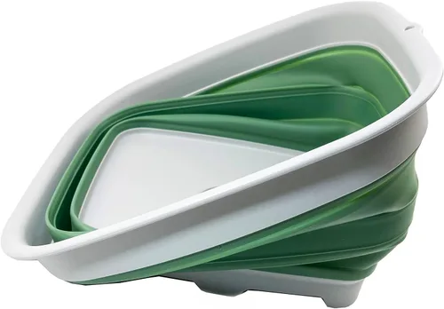 Vista 3 de SAMMART Sartén plegable de 15 litros con tapón de drenaje, lavabo de lavado plegable, tina portátil para lavar platos, bandeja de almacenamiento