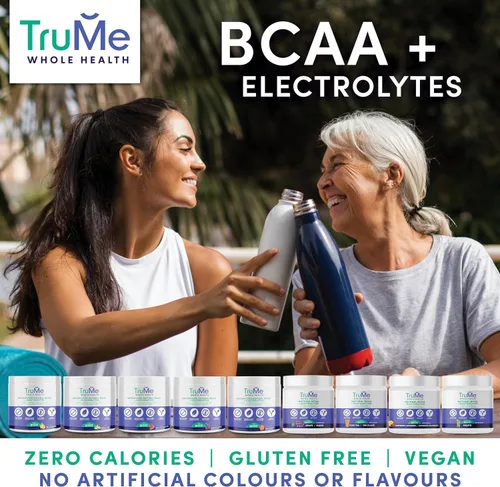 Vista 7 de TruMe Clean - Polvo de electrolitos BCAA vegano - Cereza - 2:1:1 sin azúcar sin sucralosa BCAA Aminoácidos Suplemento para mujeres/hombres