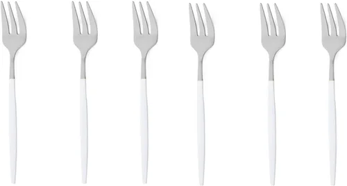 Vista 16 de Cubiertos de plata blanca pulida mate, diseño ligero, 36 piezas de acero inoxidable, juego de cubiertos de servicio para 6, incluyendo tenedores