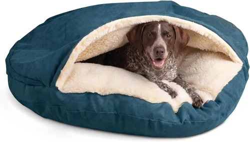 Vista 59 de Snoozer Cama de lujo de microsuede acogedora estilo cueva para mascotas, pequeña, antracita For small sized pets, Removable washable cover
