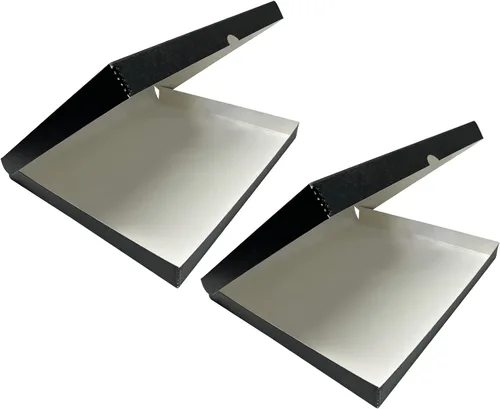 Vista 21 de Lineco Caja de almacenamiento de folio de archivo. Caja de almacenamiento con borde de metal, tapa de concha. 9.5 x 12.5 x 1.75 pulgadas.