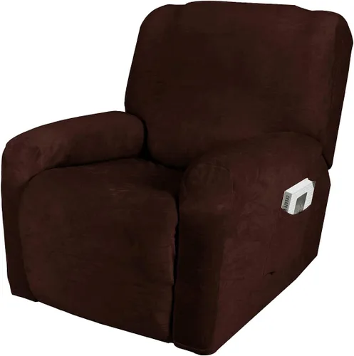 Vista 43 de IMYOGI Fundas para sofá de alta elasticidad de terciopelo para sofá reclinable de 1, 2 y 3 plazas, protector de muebles con parte inferior elástica