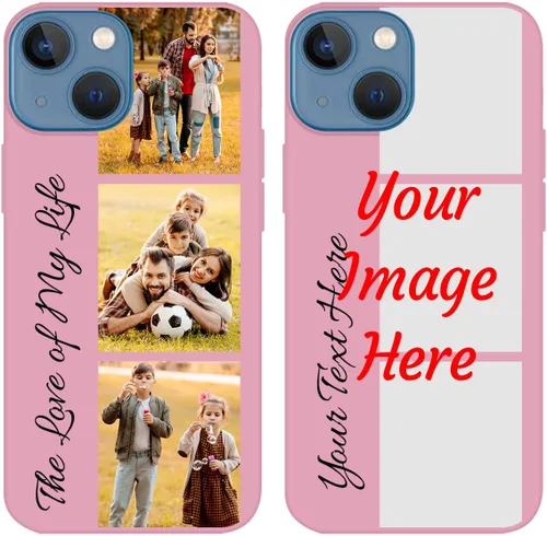 Vista 15 de Funda de teléfono con foto personalizada para iPhone 13 Mini, imagen/texto personalizados, funda negra delgada y suave, regalo único de nicho