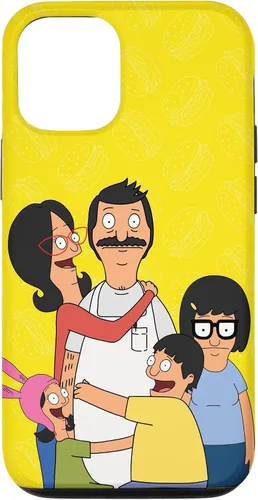 Vista 27 de Funda para iPhone 12 Pro Max Bob Burgers Bob Linda Gene Tina Louise Family Hug