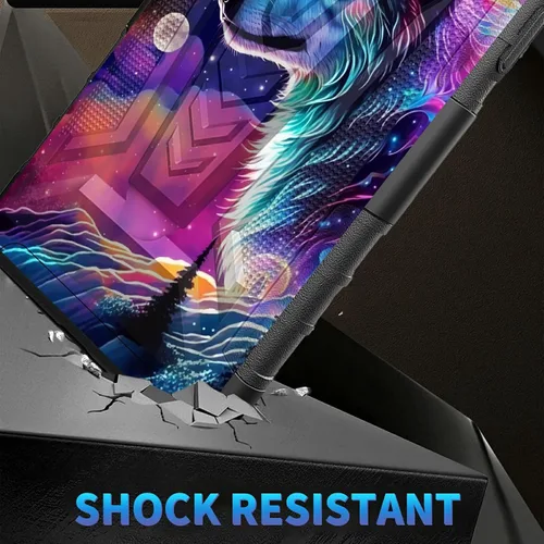 Vista 208 de Funda para AT&T Maestro Max 2021/Cricket Ovation 2 con protector de pantalla de vidrio templado, funda resistente con función atril integrada