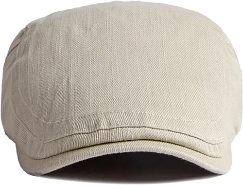 Vista 4 de DIYDECAL Gorras planas de algodón para hombre, boina de conducción taxista para mujer