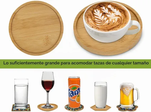 Vista 6 de Lanyani 6 bases de mosaico de madera, sustratos de varias formas para manualidades de mosaico, base de posavasos de azulejos de mosaico..