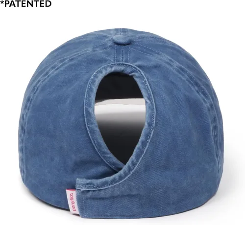 Vista 3 de Ponyflo Sombrero de cola de caballo de algodón, gorras de cola de caballo para mujer, diseñadas para todo tipo de cabello