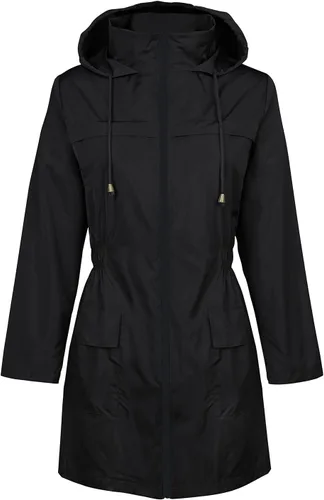 Vista 2 de American Trends Chubasqueros para mujer, impermeables, ligeros, cortavientos con capucha, impermeable plegable