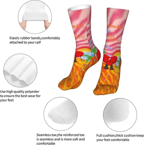 Vista 8 de HREFZCI Singer Socks Gift Socks For Men Women Heart Decorations