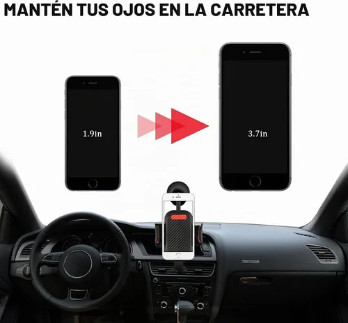 Vista 6 de Soporte de soporte para parabrisas de coche de 360 ° para iPhone, teléfono celular, GPS, cuello de cisne flexible, brazo largo, estabilizador