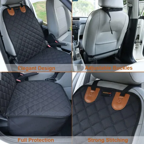 Vista 4 de Fundas de Asiento Delantero de Coche para Perros Fundas de Asiento de Silla de Capitán Funda de Asiento de Coche para Mascotas Protector de Asiento