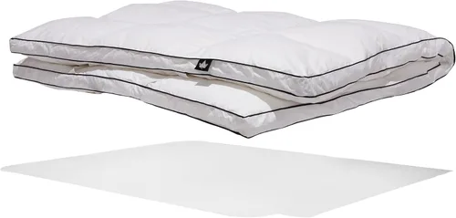 Vista 3 de Canadian Down & Feather Co. - Cama de poliéster alternativa de microfibra de plumón tamaño individual, lavable a máquina, cubierta de 260 hilos