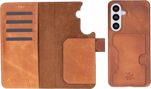 Vista 61 de Venito Florence - Funda de piel compatible con Samsung Galaxy S9, extra segura con bloqueo RFID, cartera desmontable para teléfono (gris decolorado)