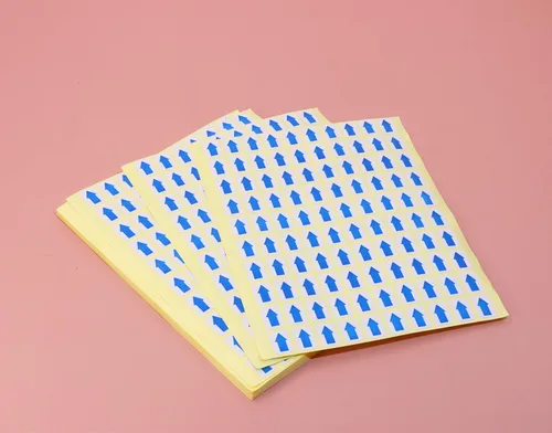 Vista 3 de ONLYKXY 2700 calcomanías de flecha pequeñas calcomanías autoadhesivas de 0.5 pulgadas para envío, oficina, escuela, almacén, embalaje (azul)