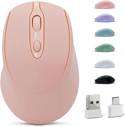 Vista 11 de Ratón Bluetooth, inalámbrico recargable para portátil/iPad/MacBook Pro/Air, mouse silencioso portátil delgado para Surface Pro/PC/Lenovo/Samsung